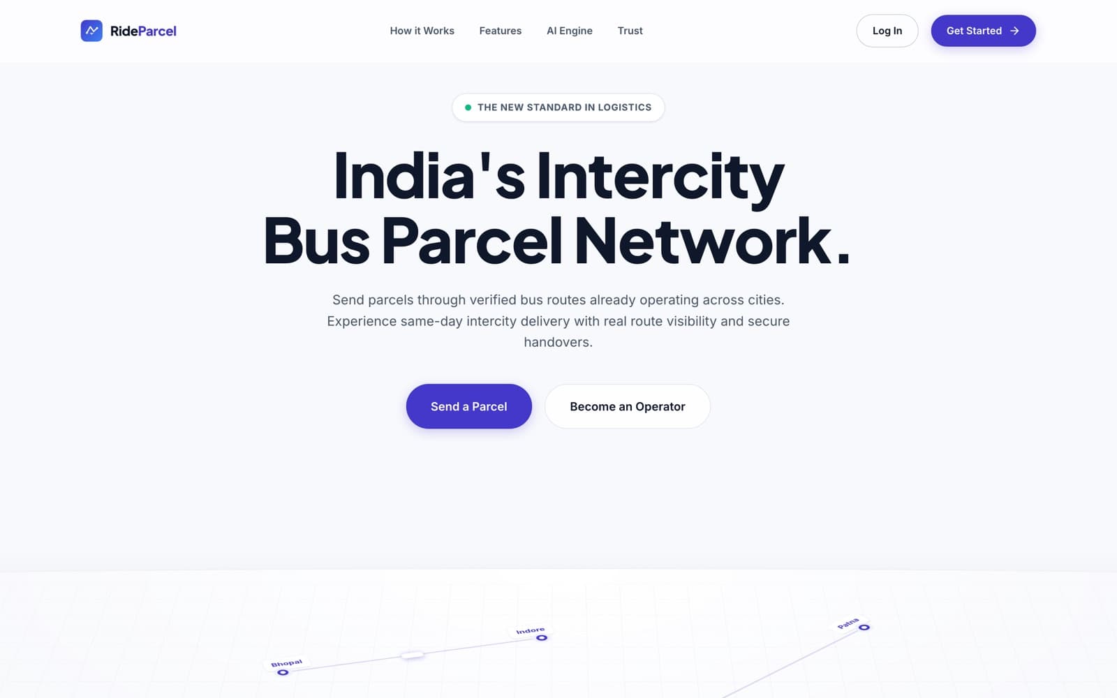 RideParcel — homepage